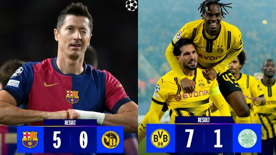 Kết quả Cúp C1 châu Âu: Barca và Dortmund thắng khó tin